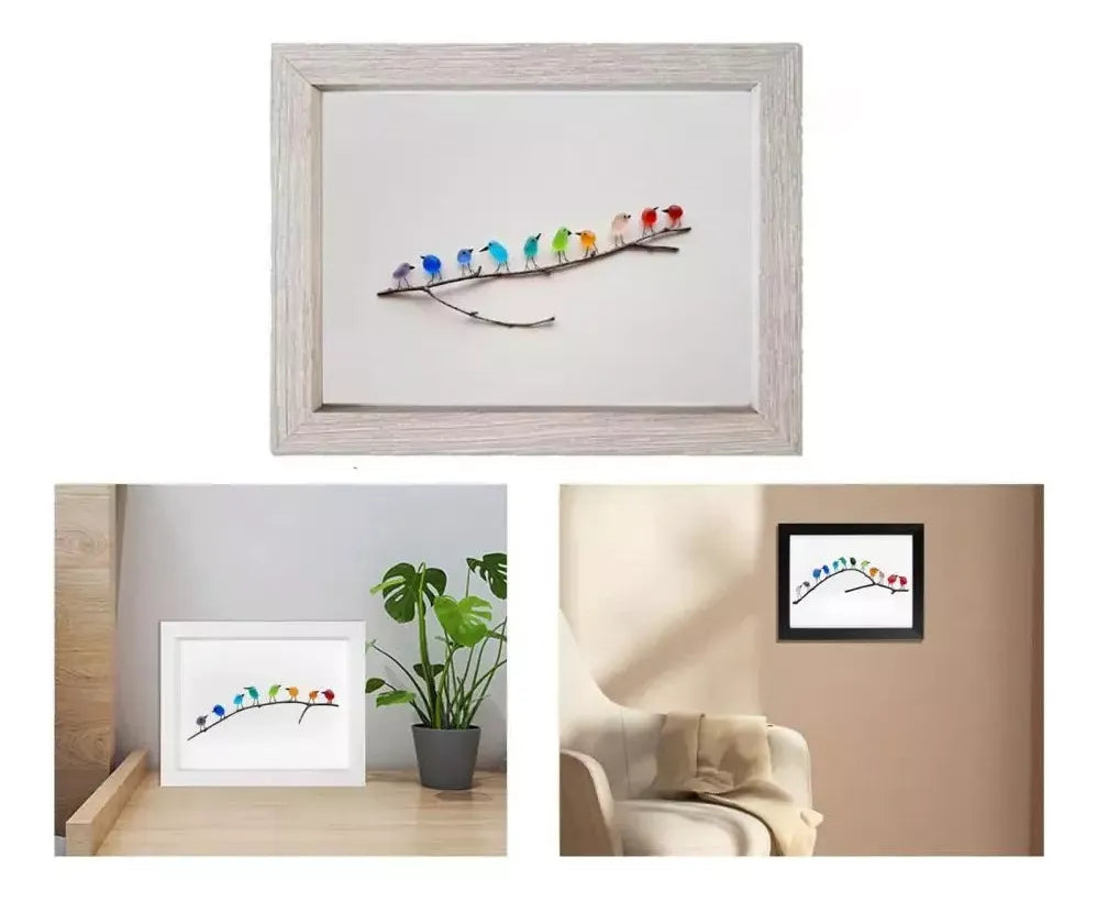 CoastalWings – Sea Glass Rainbow Birds