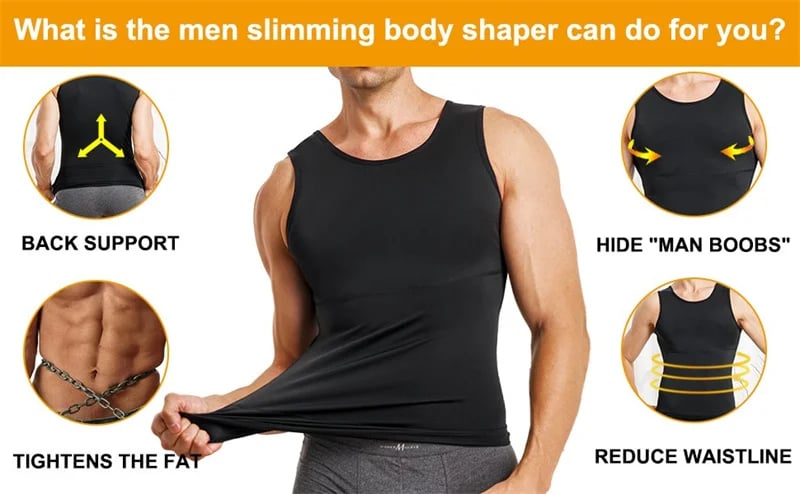 CoreFit – Men’s Sleeveless Shapewear Undershirt