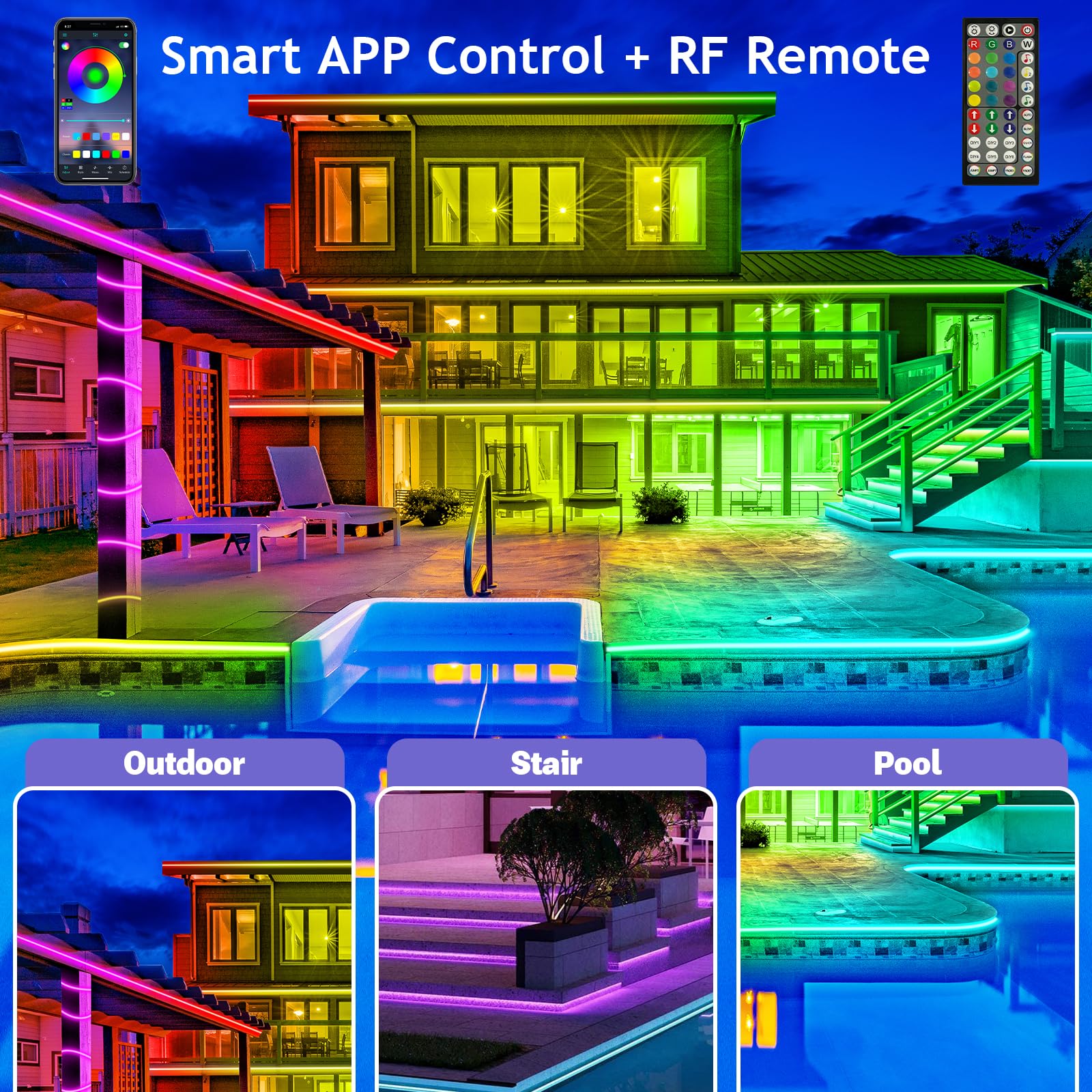 RainbowGlow – Smart Outdoor LED Light