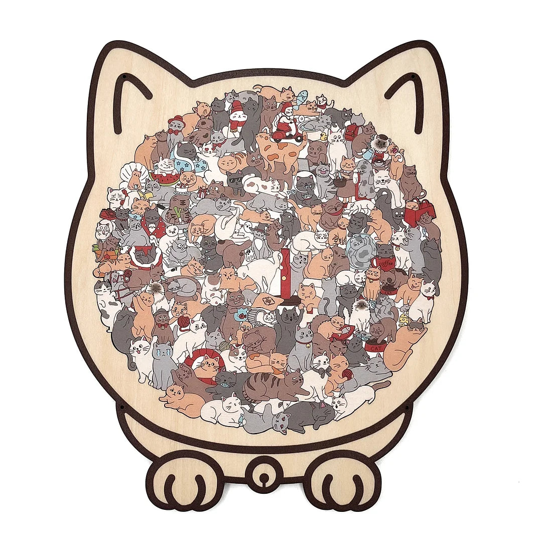 PurrMuse – Artistic Morandi Cat Puzzle