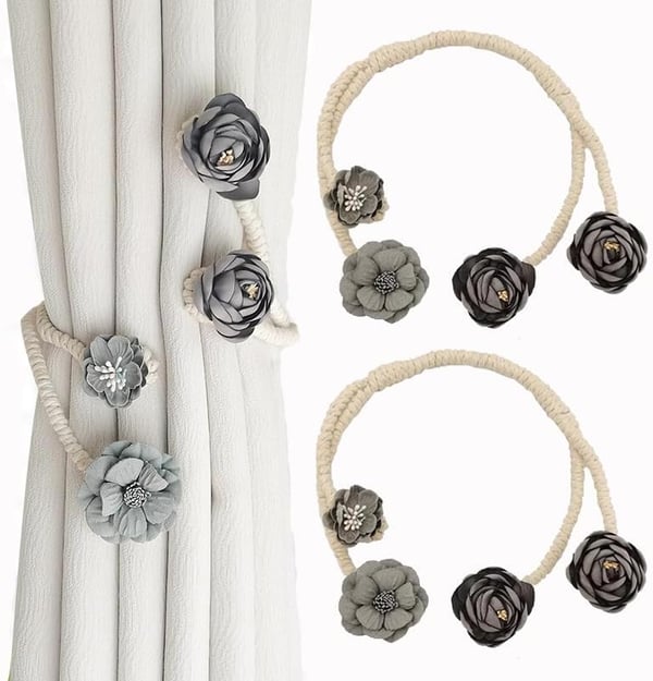 DrapeBloom – Elegant Magnetic Curtain Tieback Clips