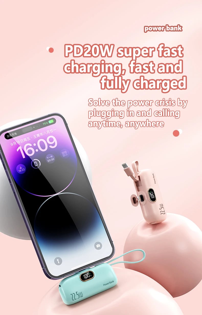 PowerPebble – Compact 5000mAh Power Bank