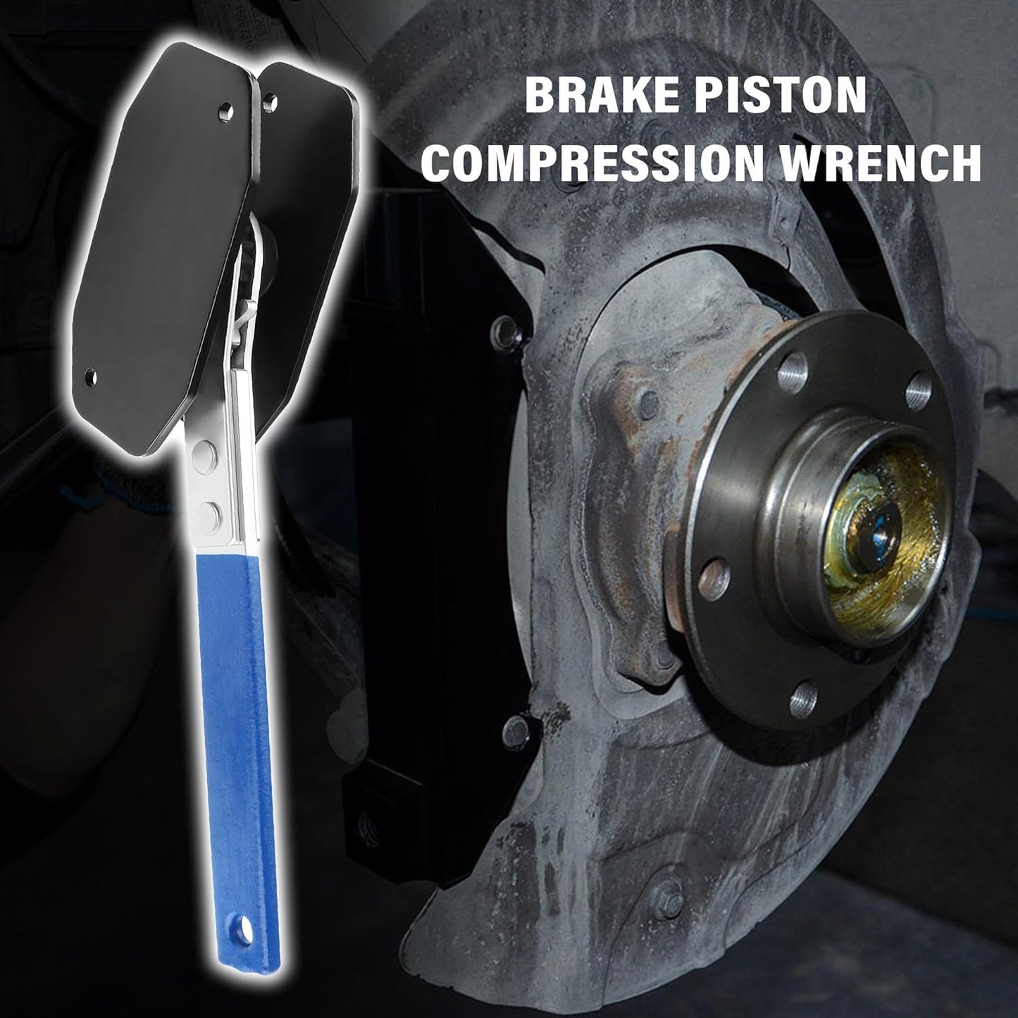 BrakeMaster – 360° Rotating Ratchet Caliper Tool