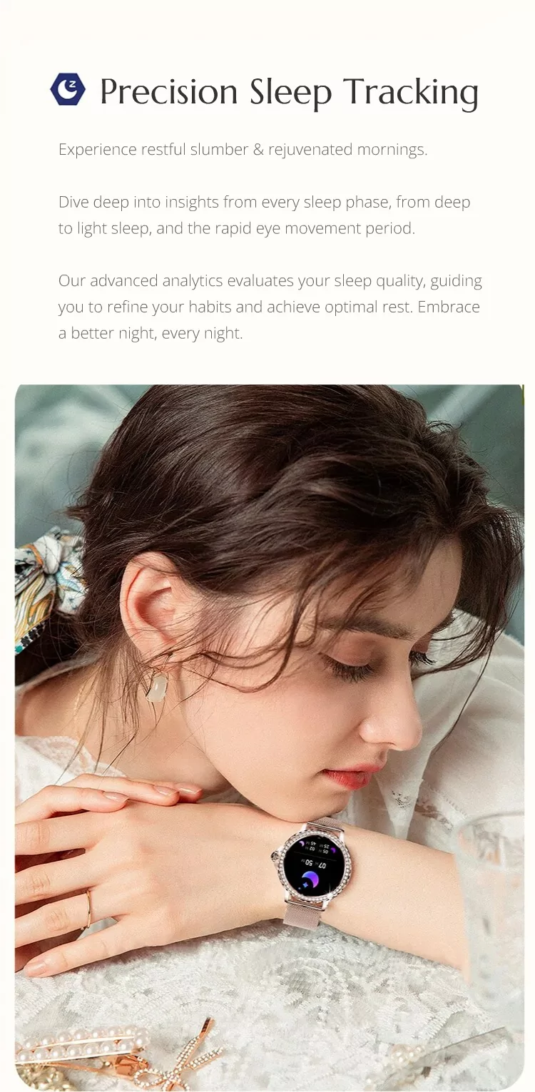 Fiore - Elegant Smartwatch for Health & Style