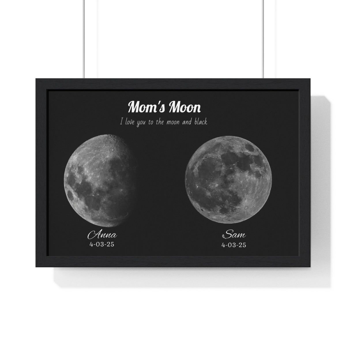 Custom Moon Night Sky Print Family Gift