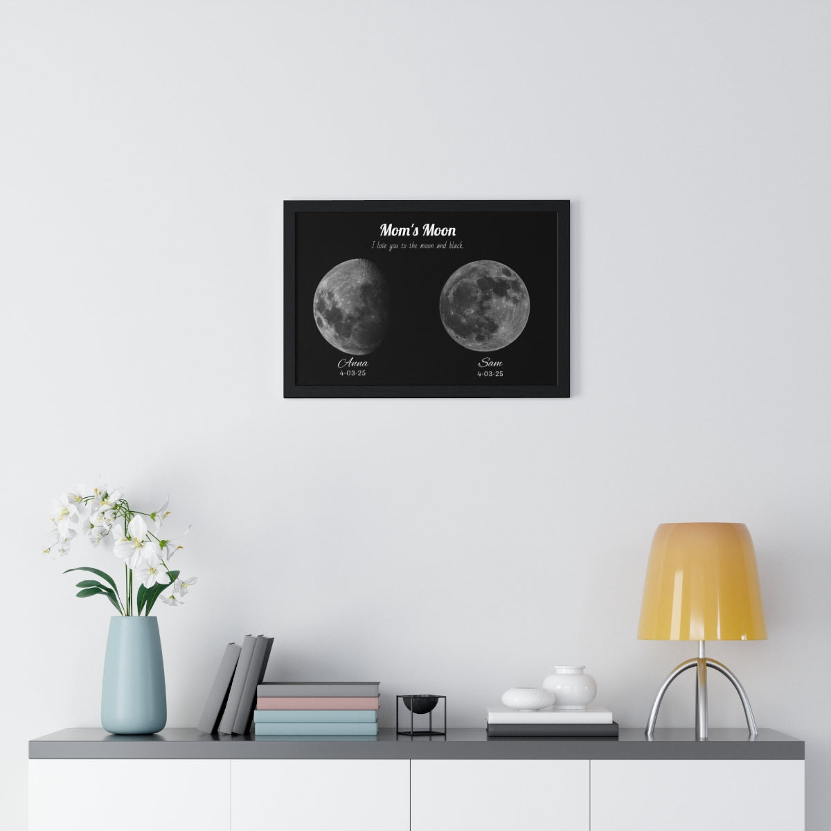 Custom Moon Night Sky Print Family Gift