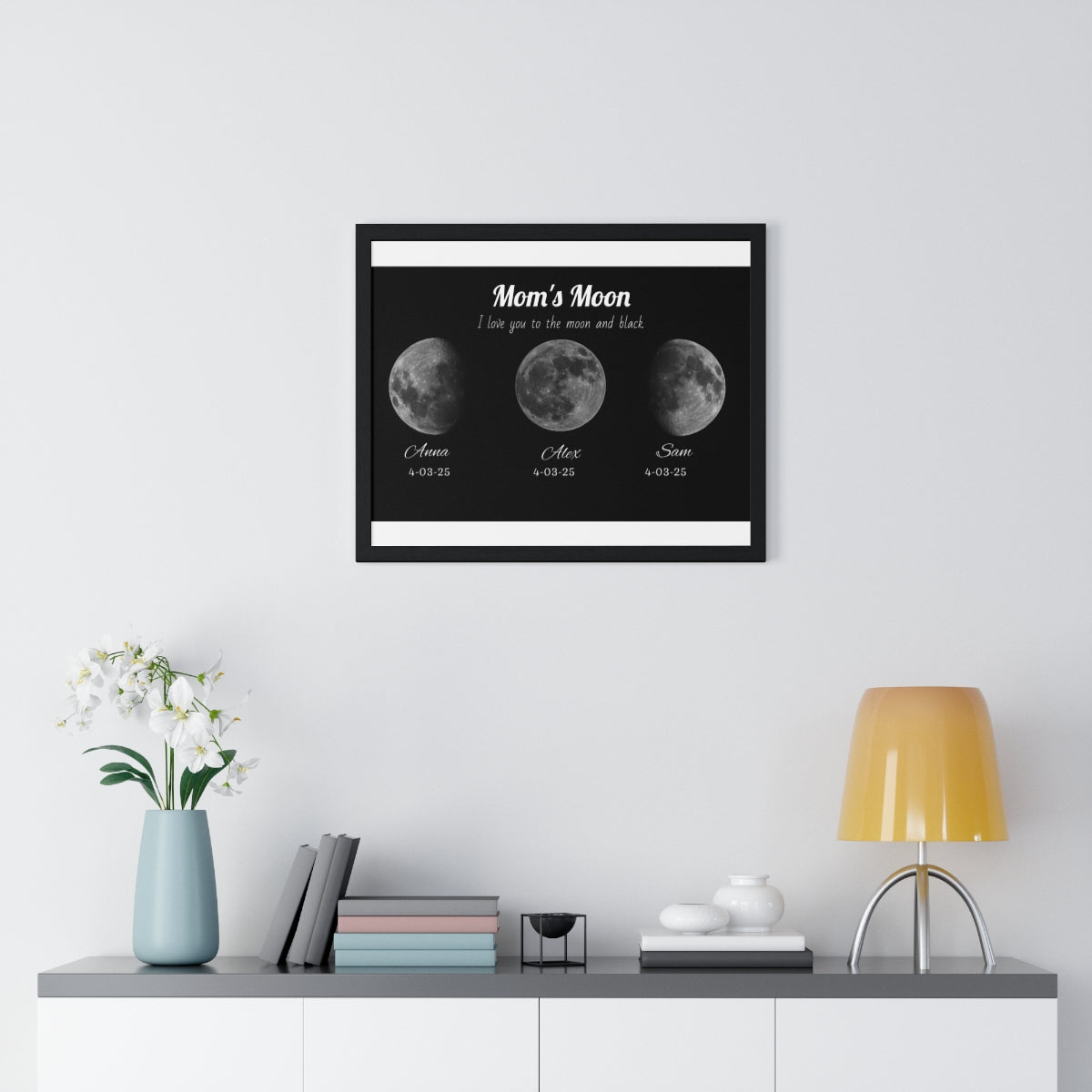 Custom Moon Night Sky Print Family Gift