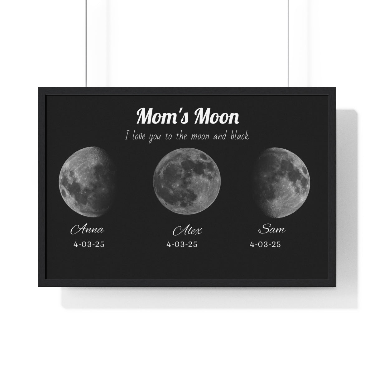 Custom Moon Night Sky Print Family Gift