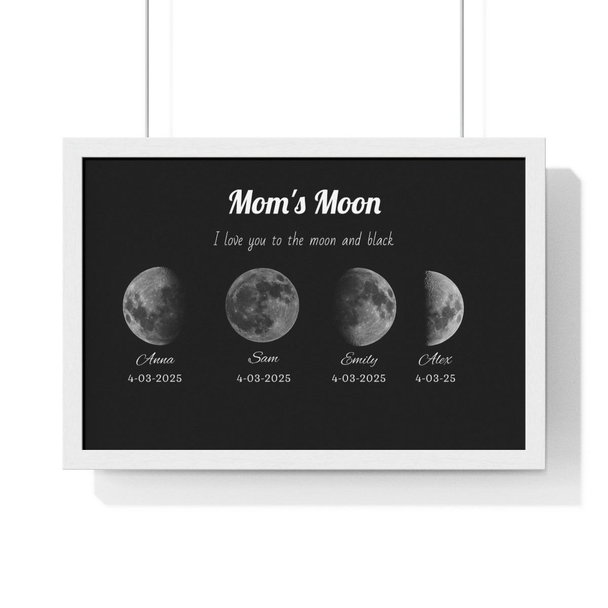 Custom Moon Night Sky Print Family Gift