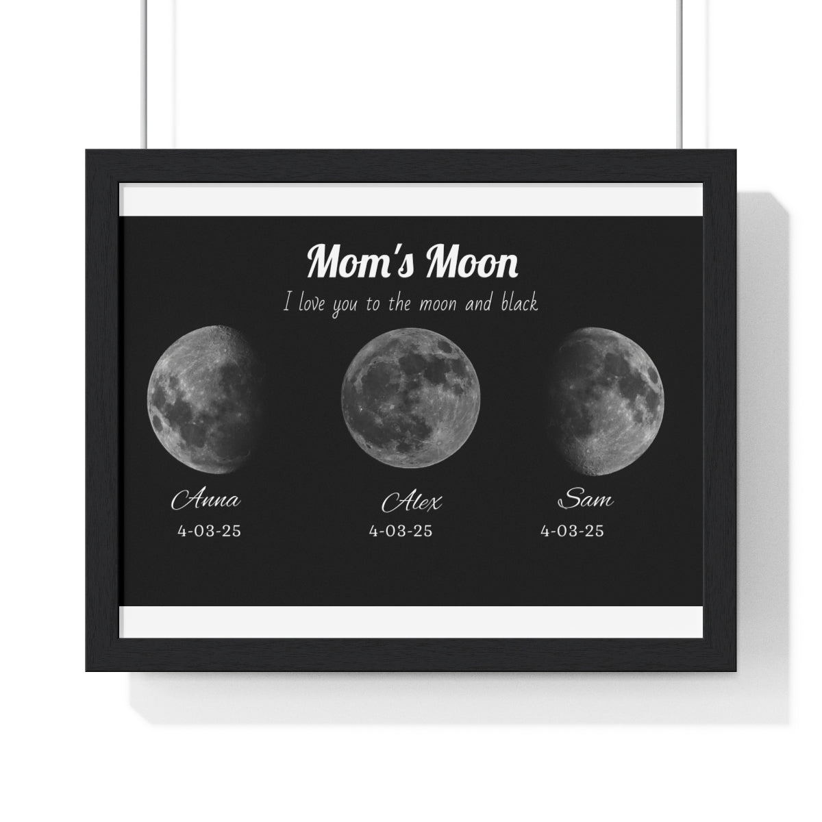 Custom Moon Night Sky Print Family Gift