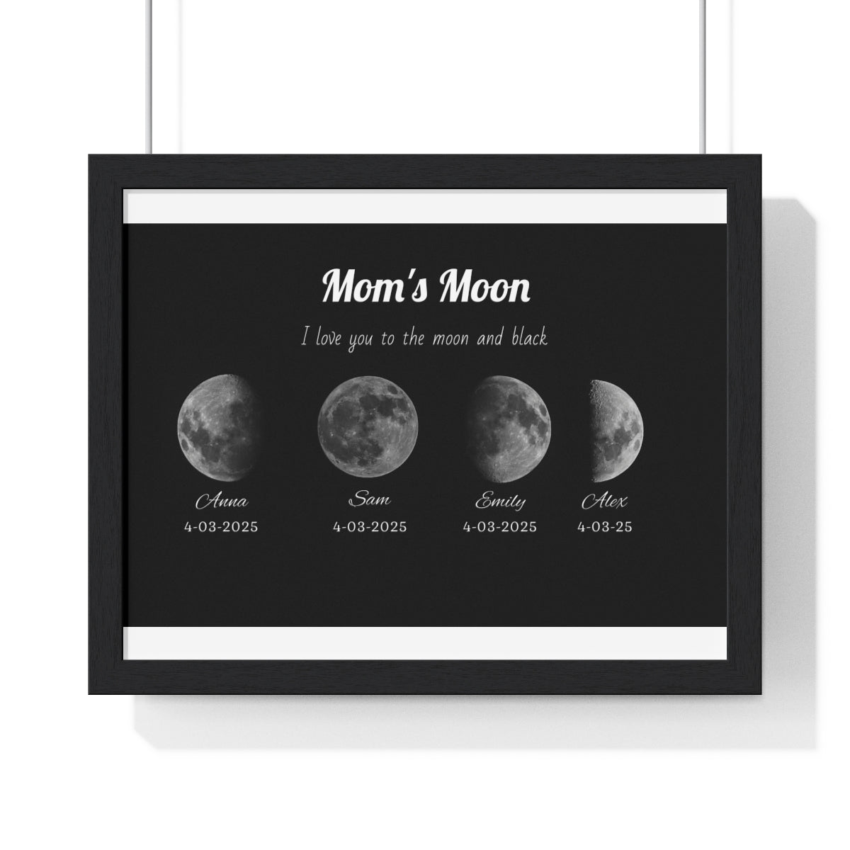 Custom Moon Night Sky Print Family Gift