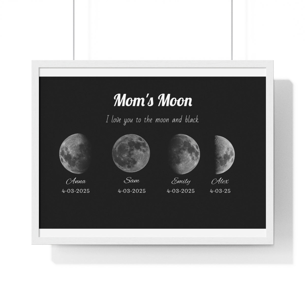 Custom Moon Night Sky Print Family Gift