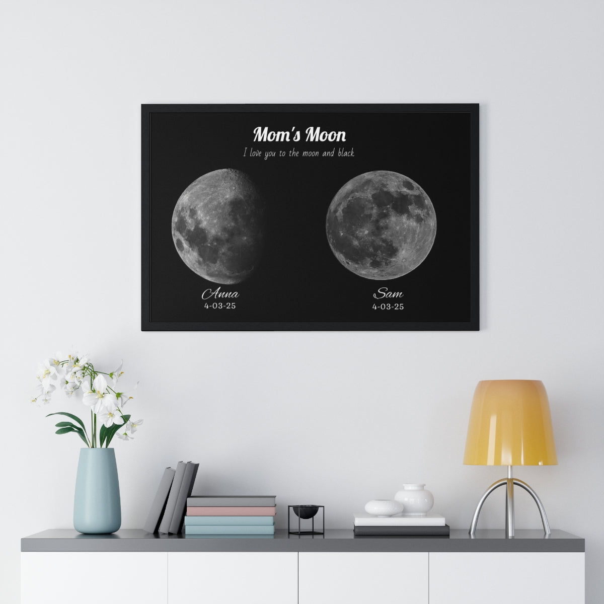 Custom Moon Night Sky Print Family Gift