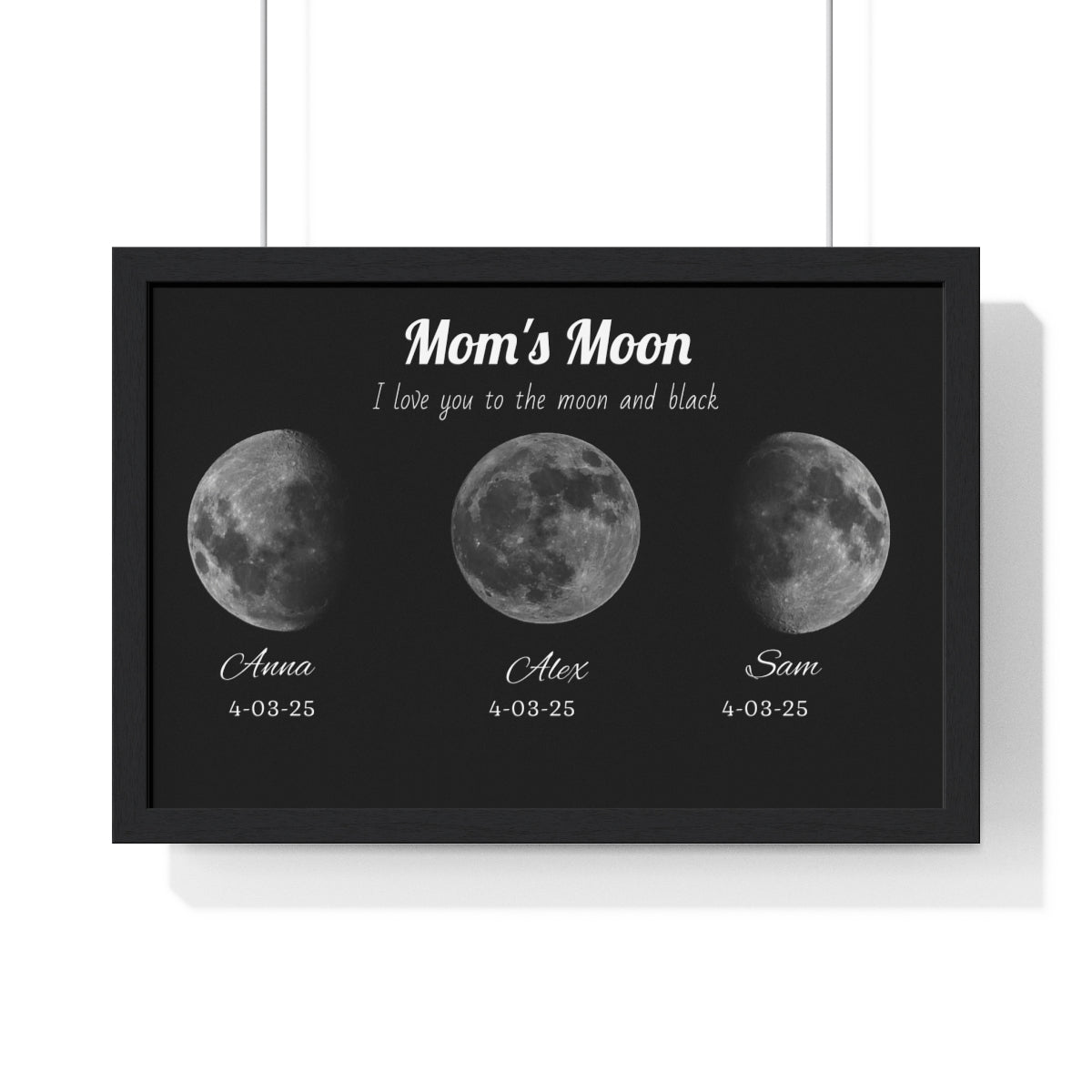 Custom Moon Night Sky Print Family Gift