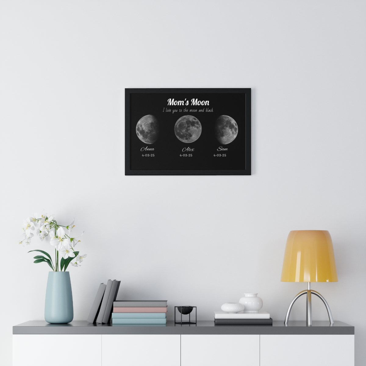 Custom Moon Night Sky Print Family Gift