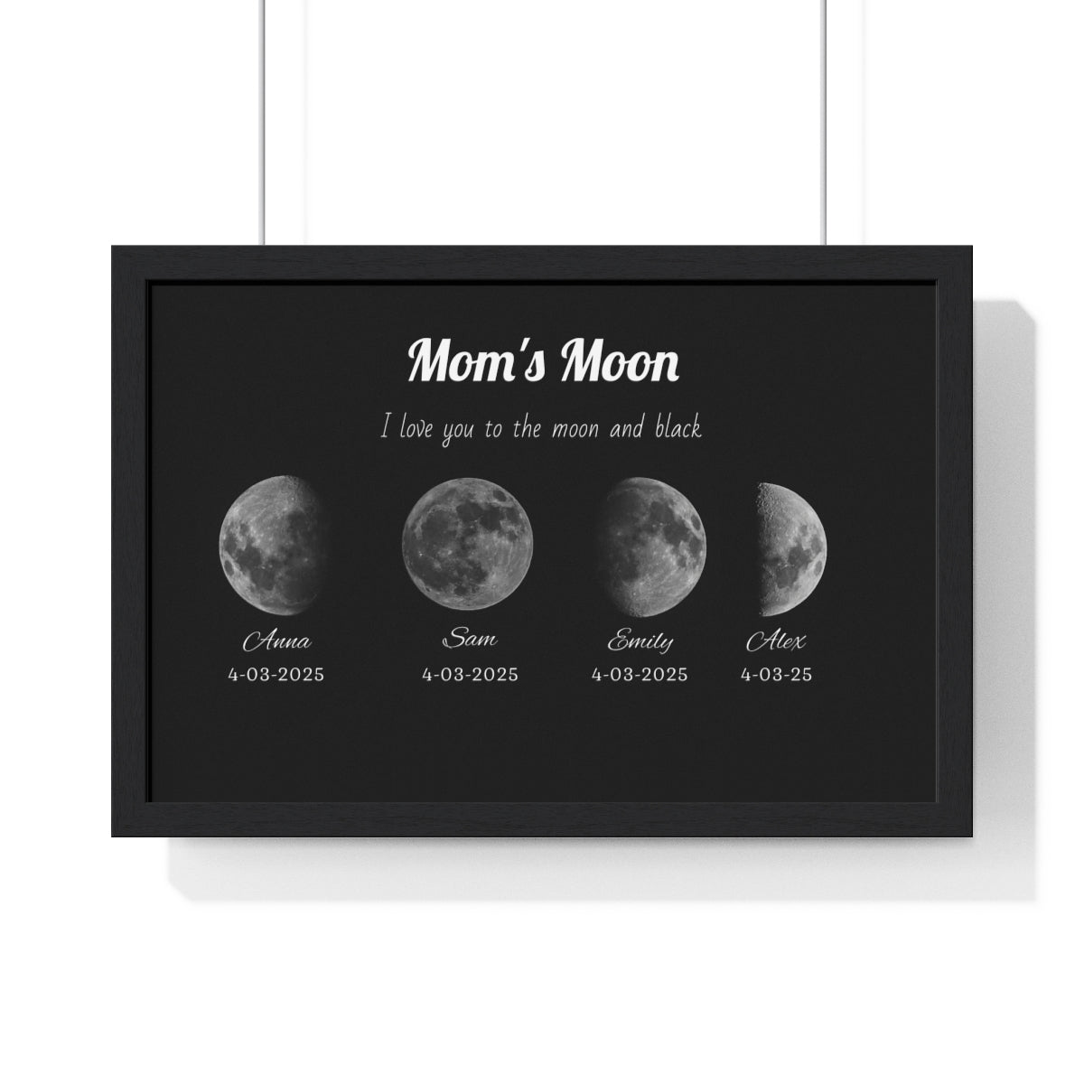 Custom Moon Night Sky Print Family Gift