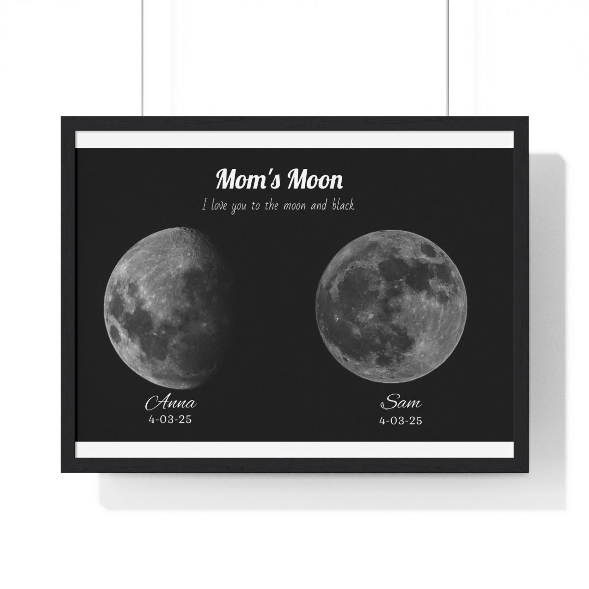 Custom Moon Night Sky Print Family Gift