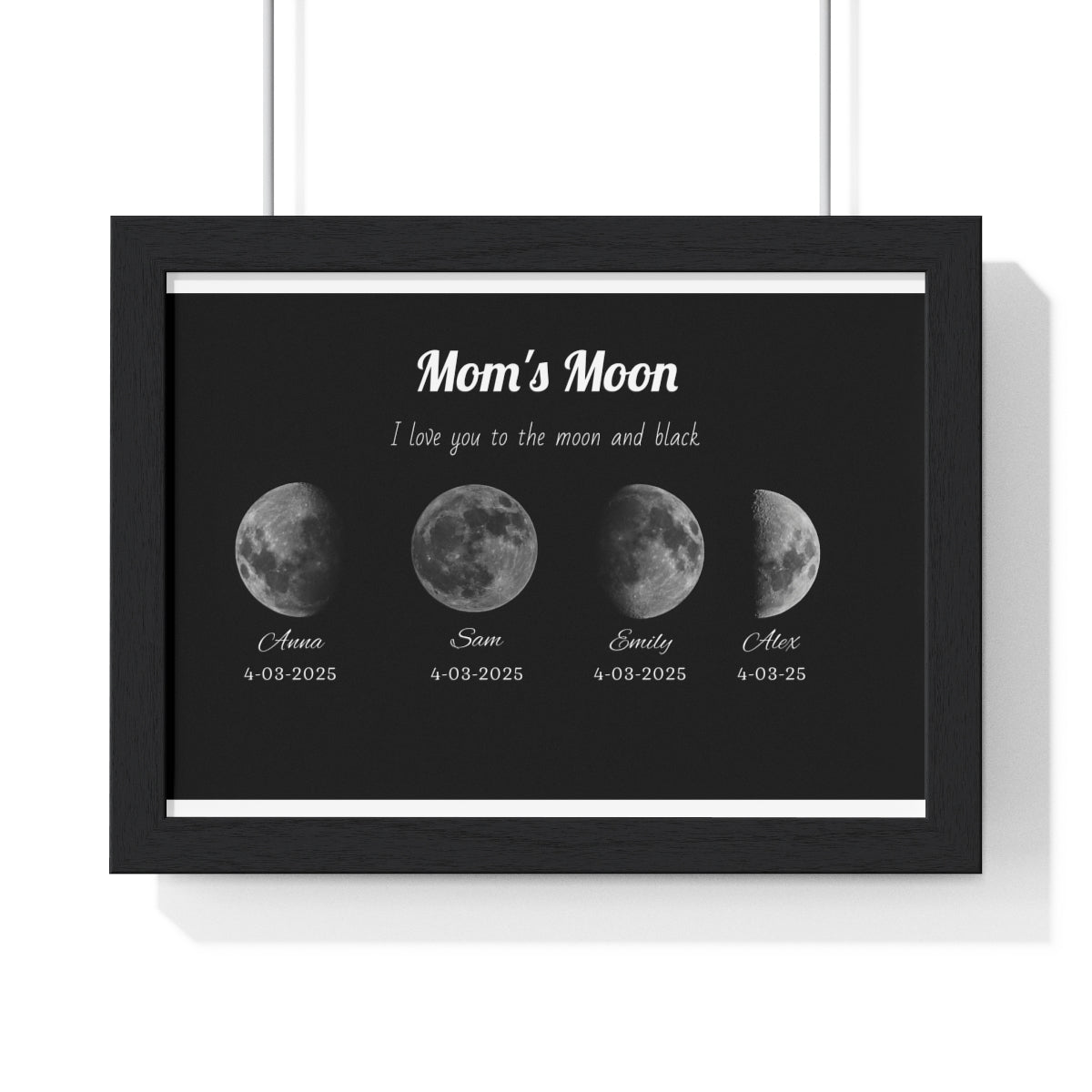 Custom Moon Night Sky Print Family Gift