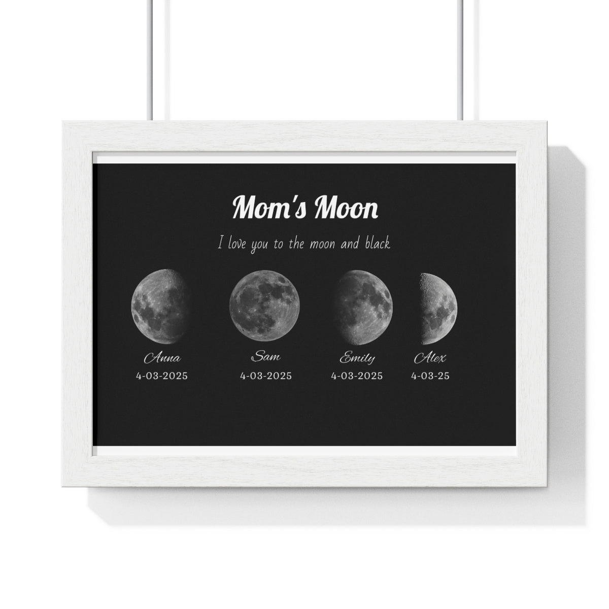 Custom Moon Night Sky Print Family Gift