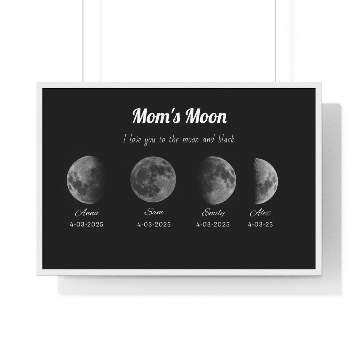 Custom Moon Night Sky Print Family Gift