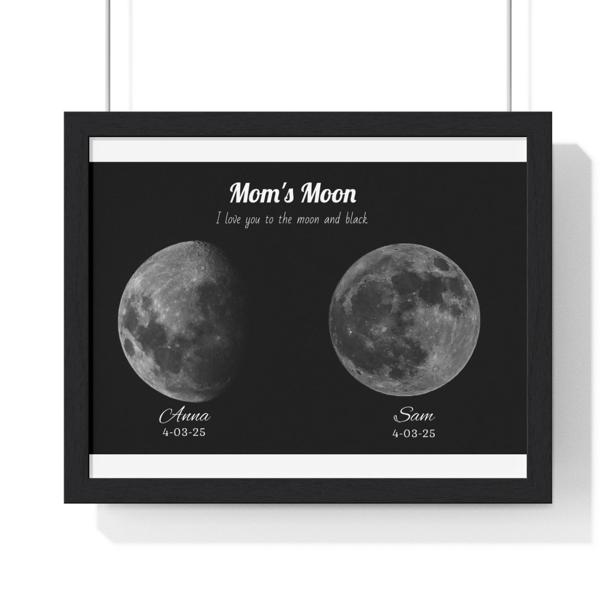 Custom Moon Night Sky Print Family Gift
