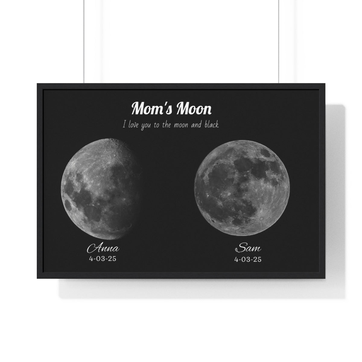 Custom Moon Night Sky Print Family Gift