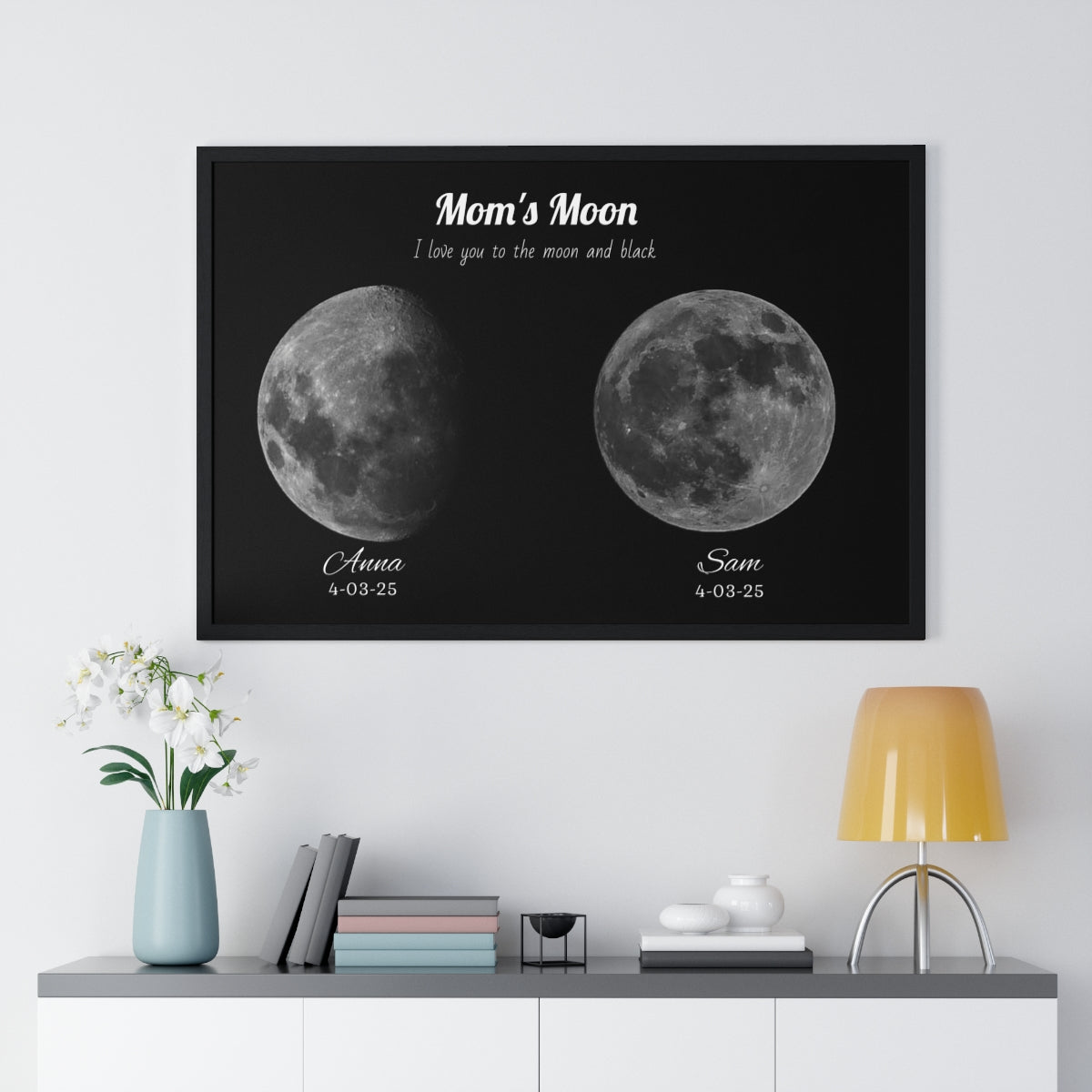 Custom Moon Night Sky Print Family Gift