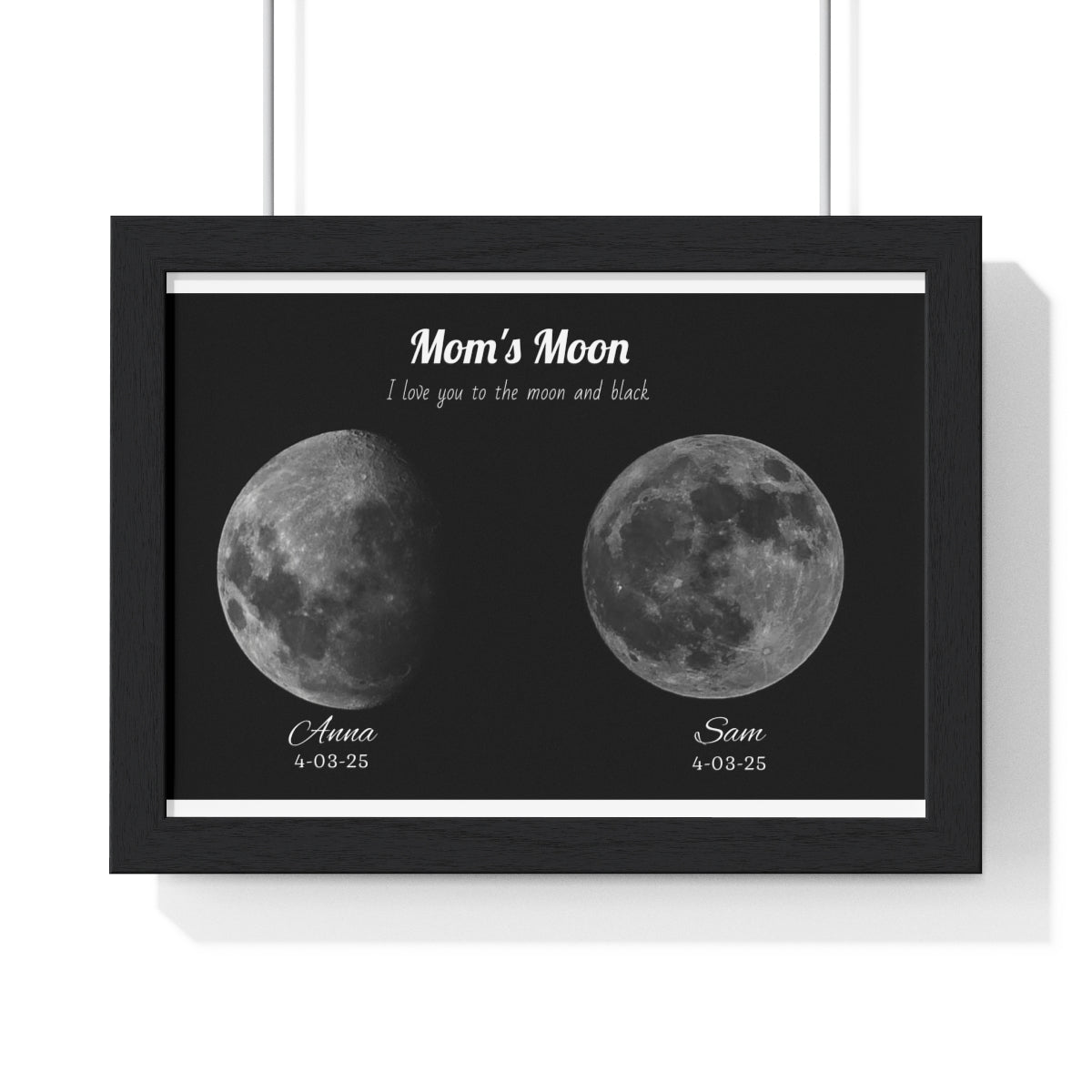 Custom Moon Night Sky Print Family Gift
