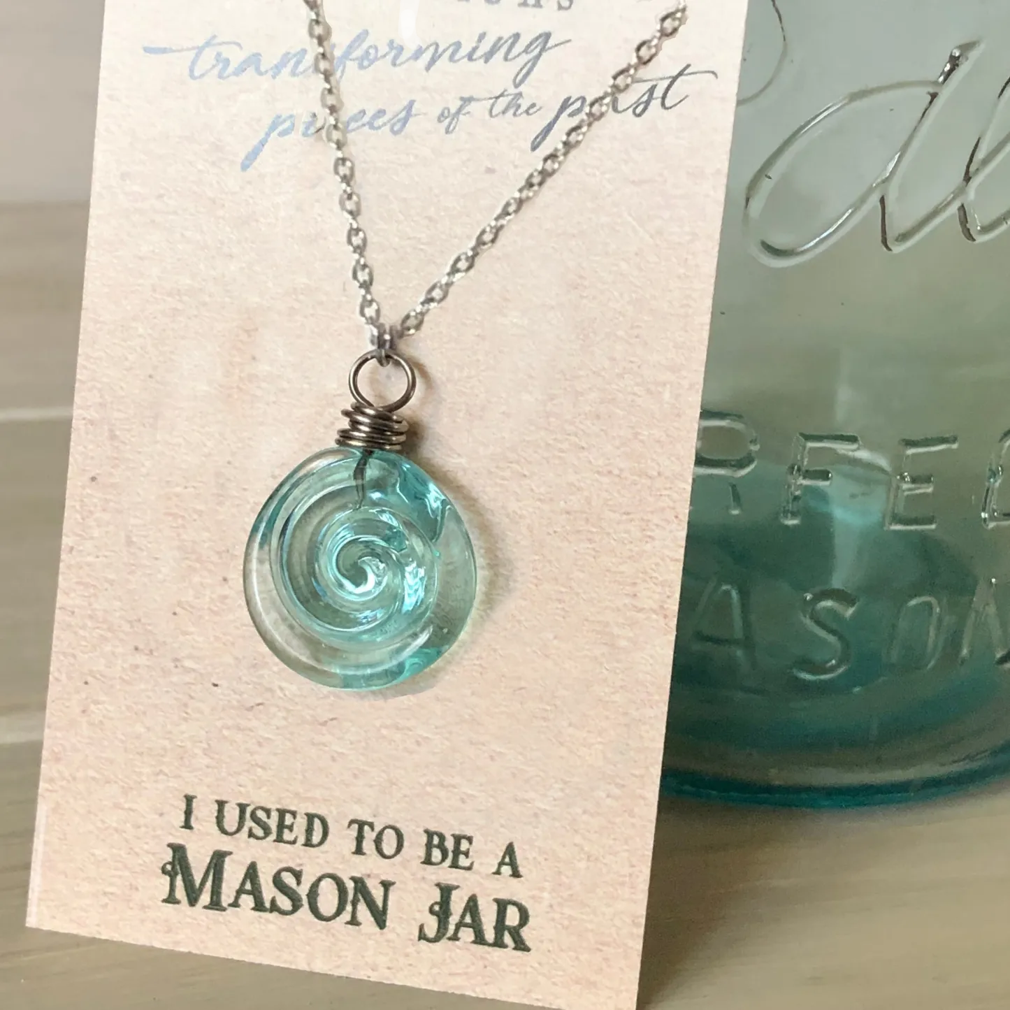 SpiralGleam – Recycled Glass Mason Jar Earrings