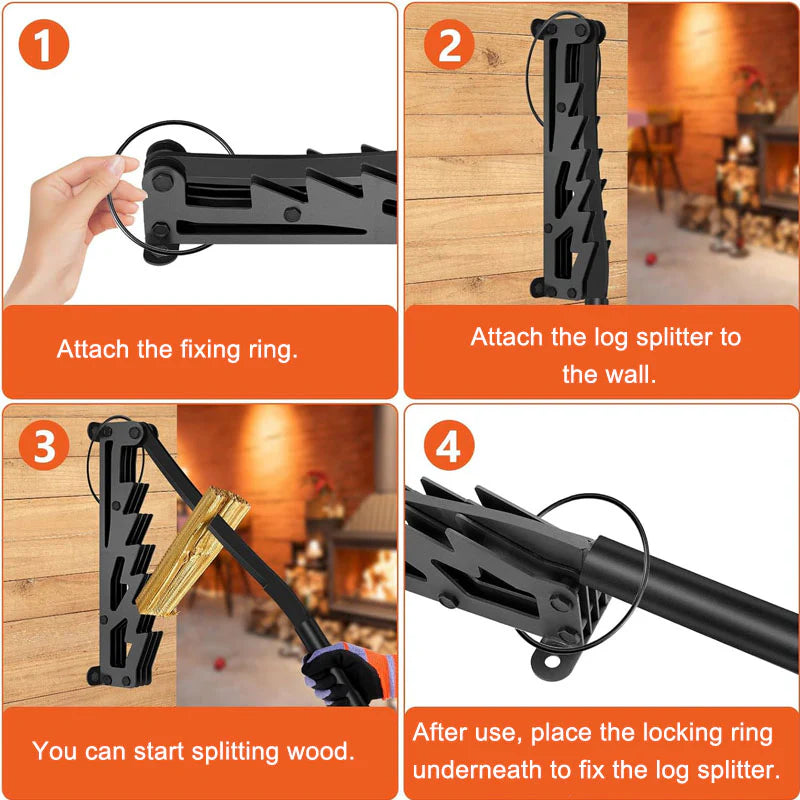 WoodMaster – Wall Mounted Firewood & Kindling Splitter