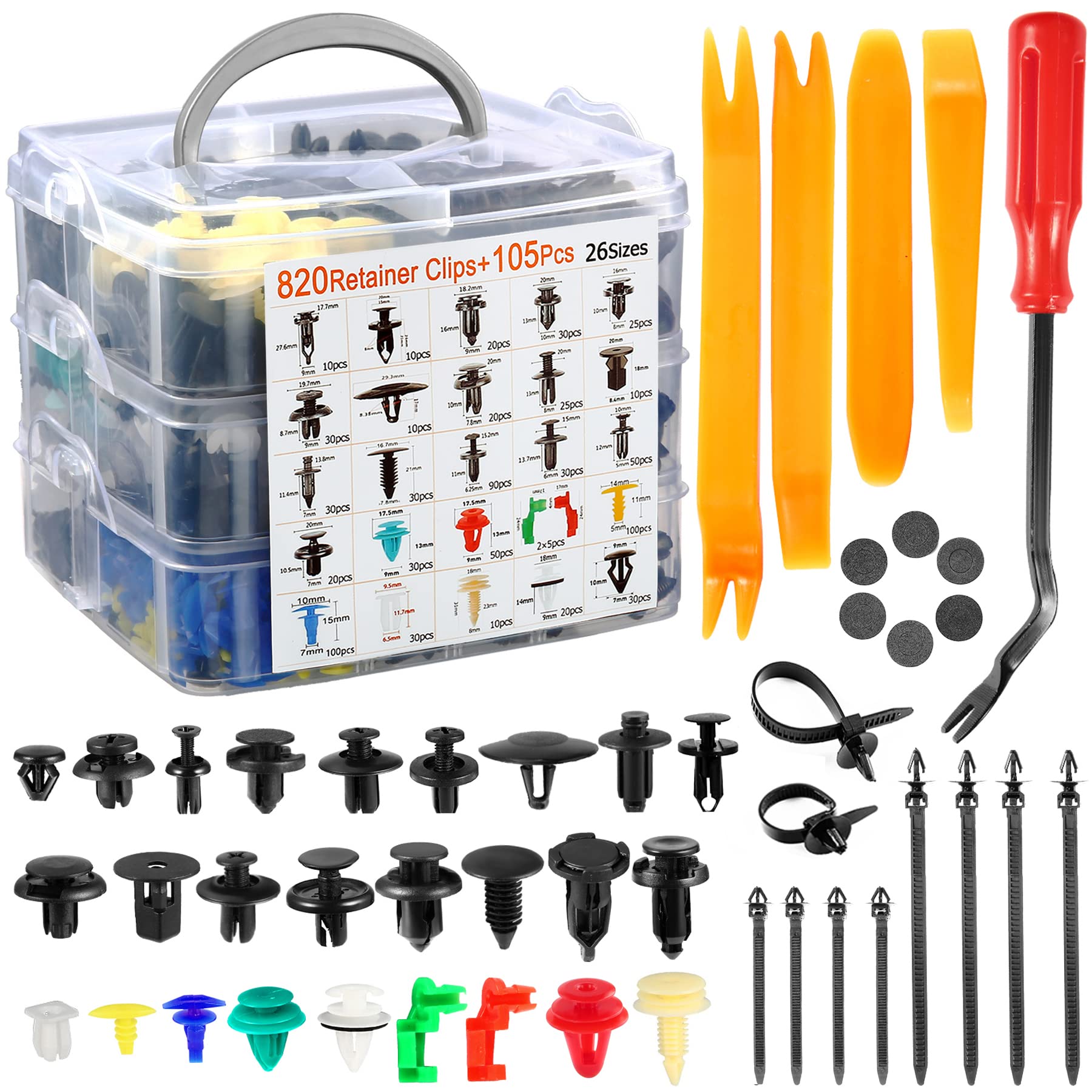 AutoGrip - Complete Car Retainer Clips Set with Remover