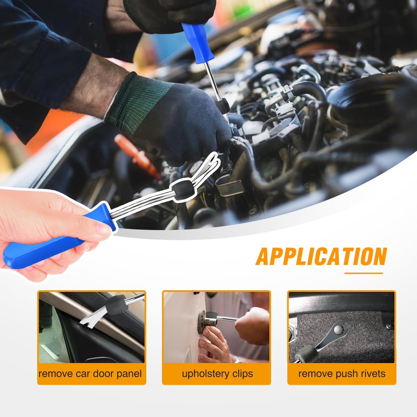 AutoGrip - Complete Car Retainer Clips Set with Remover
