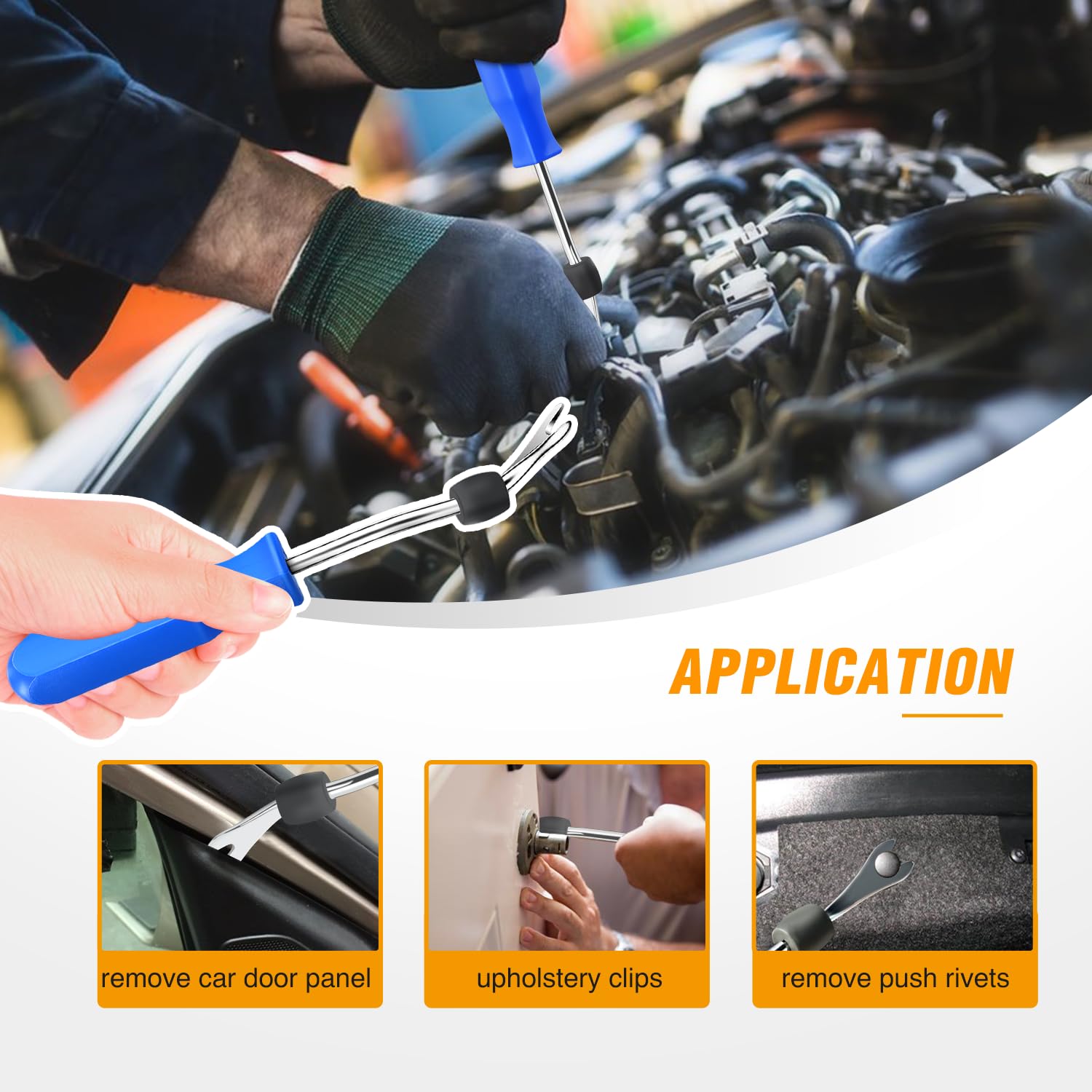 AutoGrip - Complete Car Retainer Clips Set with Remover