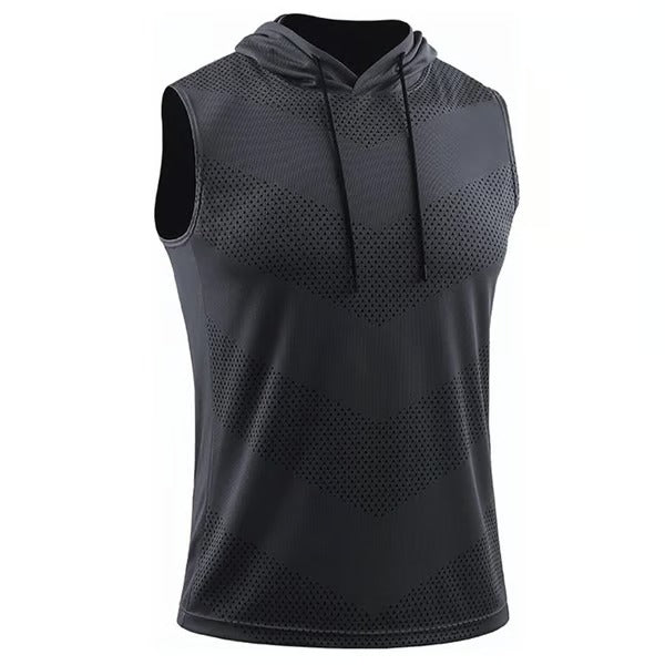 FlexDry – Sleeveless Hooded Fitness Shirts (3-Pack)