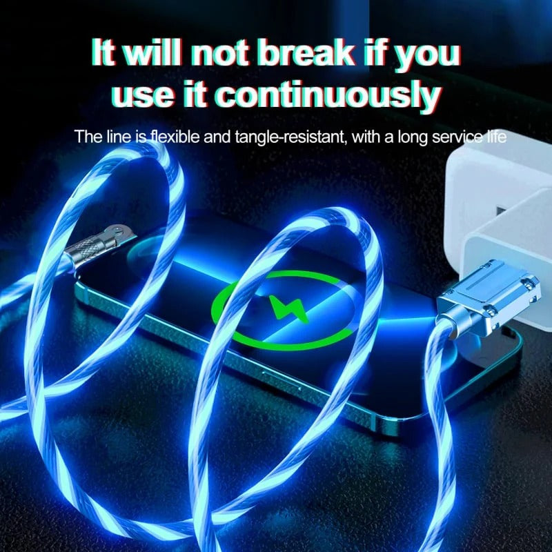 GlowLink - 540° Rotating Fast Charging Cable with Lights