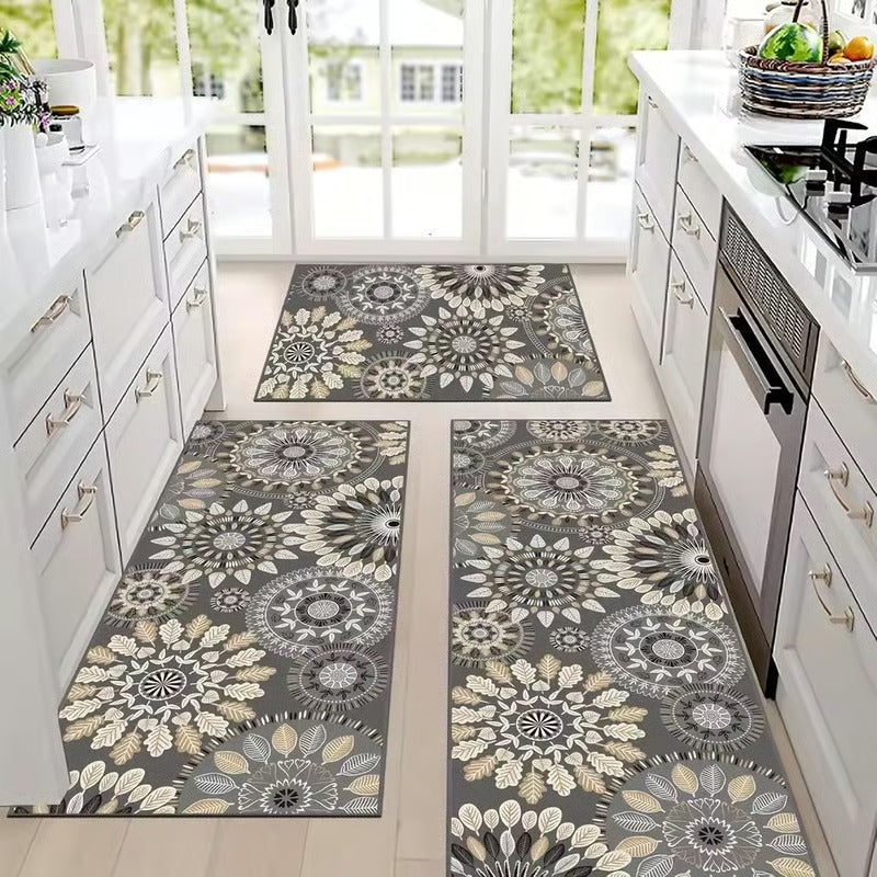 RusticTread – Boho Non-Slip Kitchen Rug Set