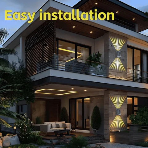 BrightRay – Outdoor 4 LED Solar Wall Lights