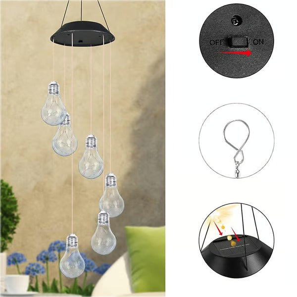 GlowWhirl – Color Changing Solar Chime Lights