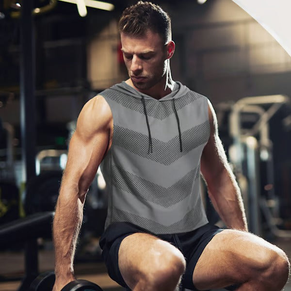 FlexDry – Sleeveless Hooded Fitness Shirts (3-Pack)