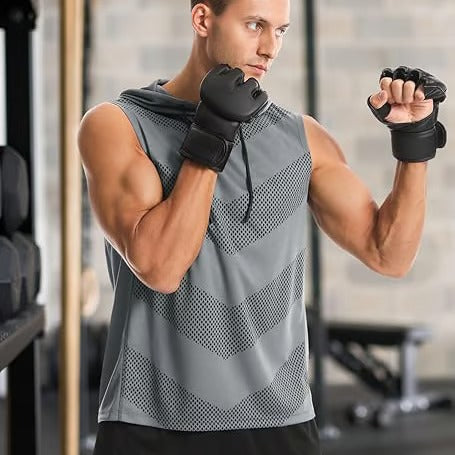 FlexDry – Sleeveless Hooded Fitness Shirts (3-Pack)