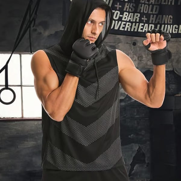 FlexDry – Sleeveless Hooded Fitness Shirts (3-Pack)