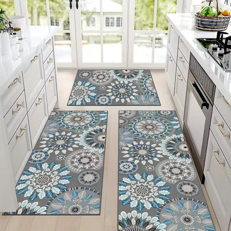 RusticTread – Boho Non-Slip Kitchen Rug Set