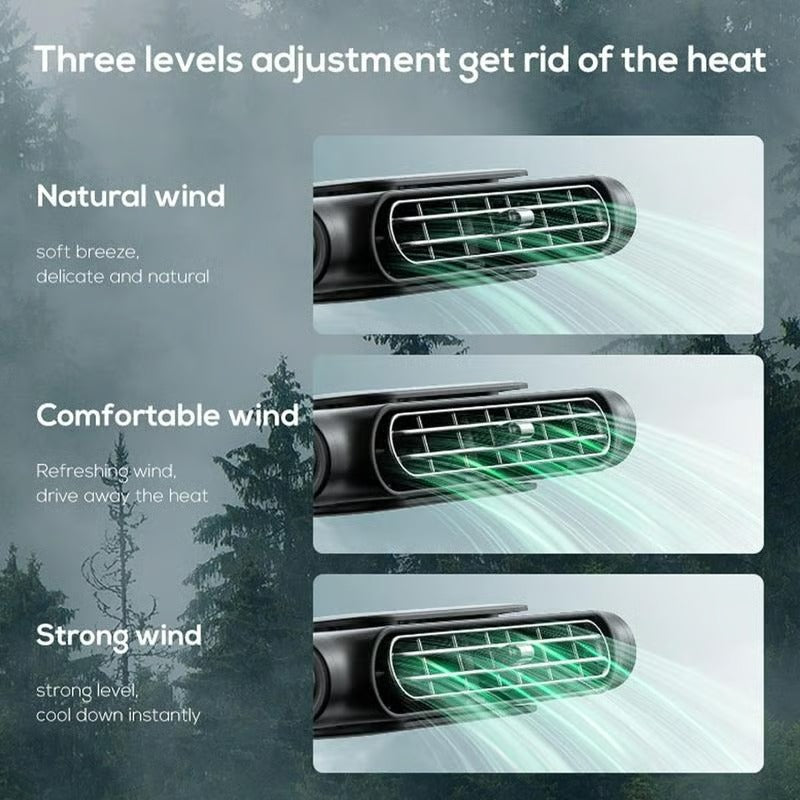 BreezeRide – Dual Turbo USB Car Fan