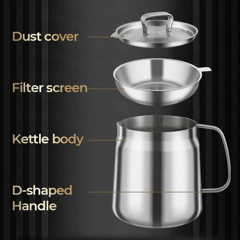 OilGuard – Large Capacity Stainless Steel Container