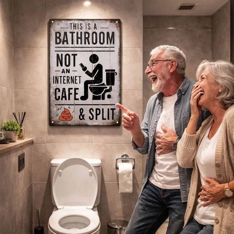 BathroomCafé – Funny Metal Sign