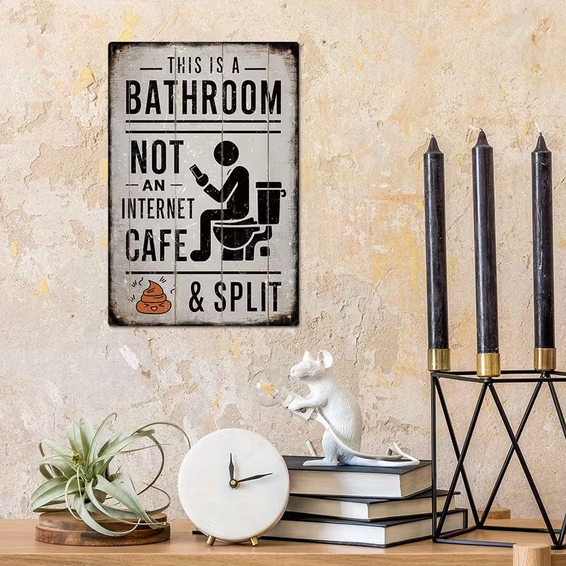 BathroomCafé – Funny Metal Sign