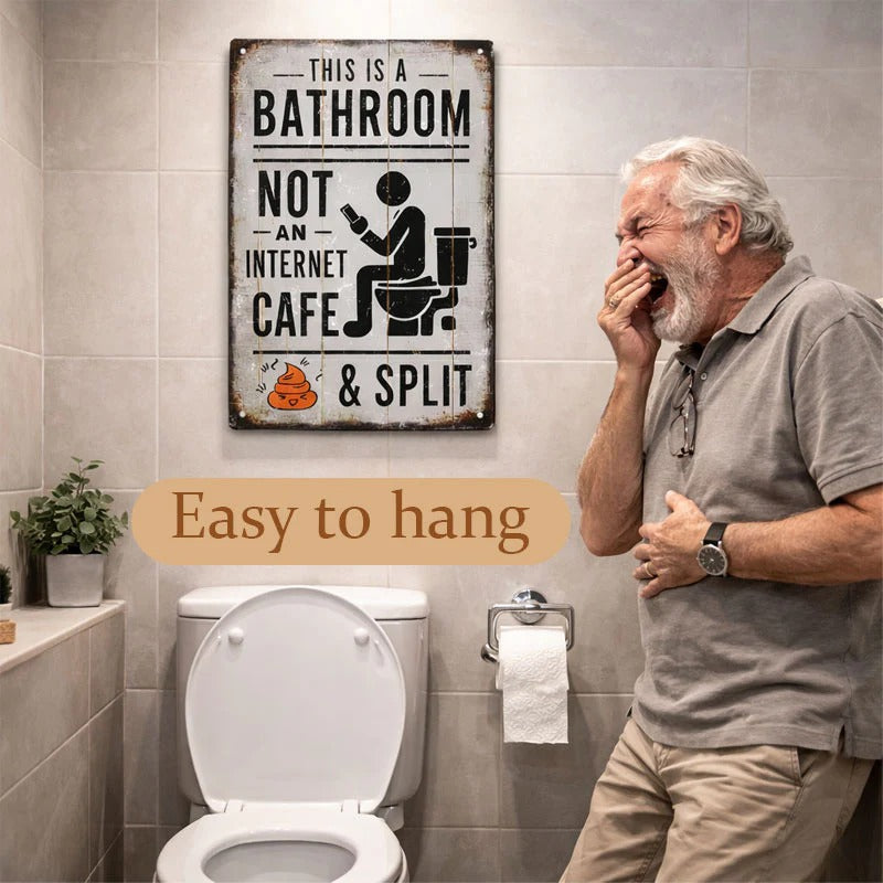 BathroomCafé – Funny Metal Sign