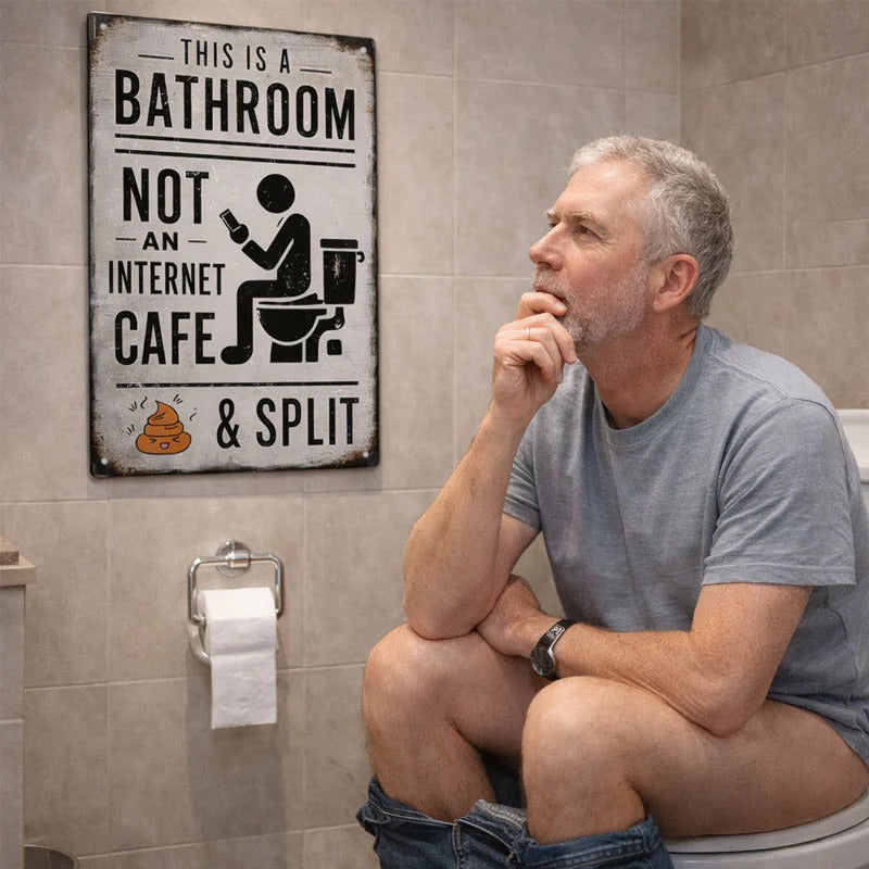 BathroomCafé – Funny Metal Sign