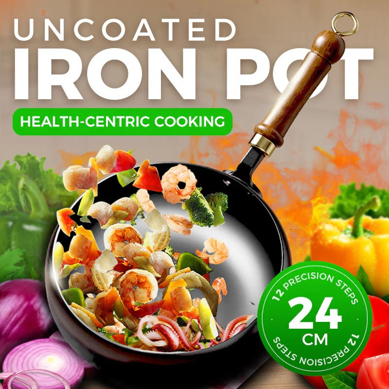 IronChef – Professional Grade Uncoated Iron Pot