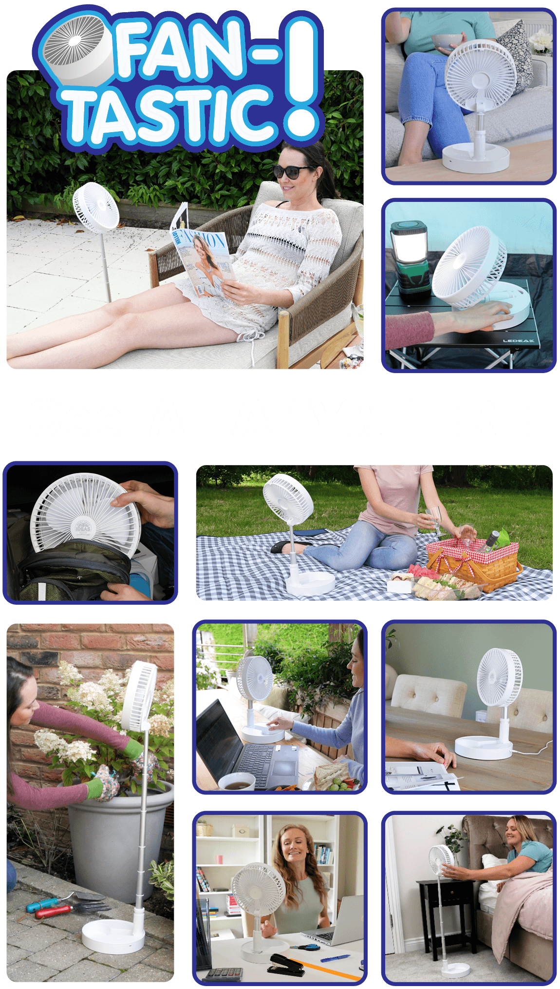 ChillPort | 2-in-1 Foldable Air Fan
